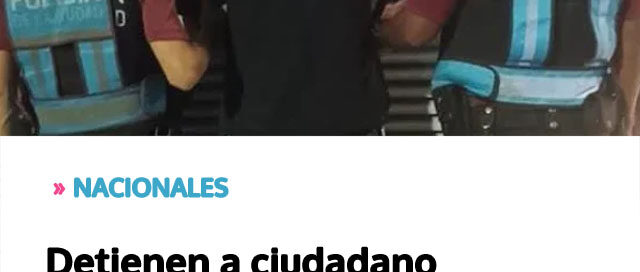 Detienen a ciudadano extranjero con placa policial falsa y un arma lista para disparar