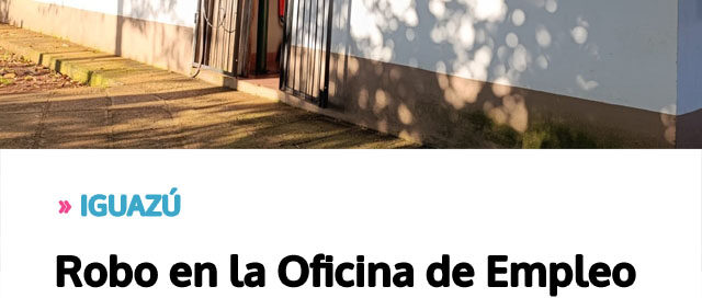 Robo en la Oficina de Empleo Municipal: el espacio fue restablecido y continúa brindando servicios a la comunidad
