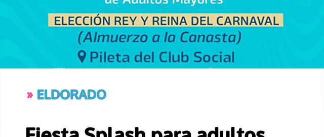 Fiesta Splash para adultos mayores con propuestas recreativas de verano