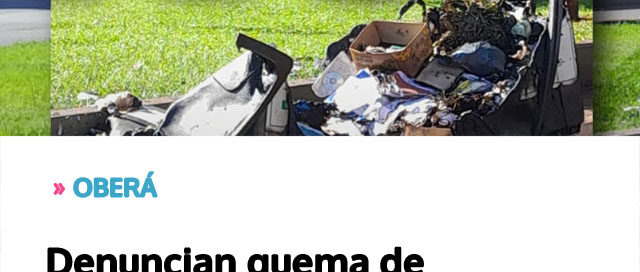 Denuncian quema de contenedores y el hecho quedó en manos de la Justicia