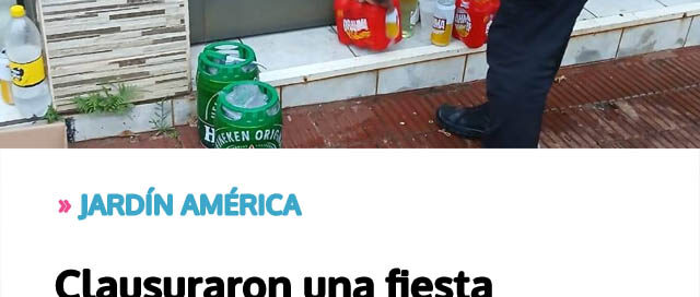 Clausuraron una fiesta clandestina en un gimnasio tras detectar la presencia de menores y venta de alcohol