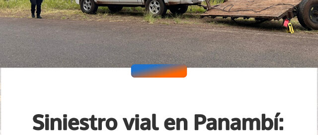 Siniestro vial en Panambí: dos personas resultaron con lesiones graves y fueron hospitalizadas